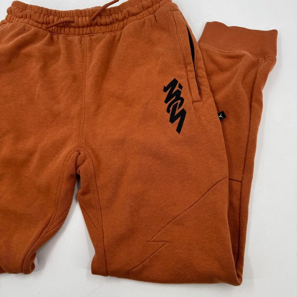 Jordan Zion Sweatpants Joggers Kids XL 13-15 Yrs‎ Orange Black Logo